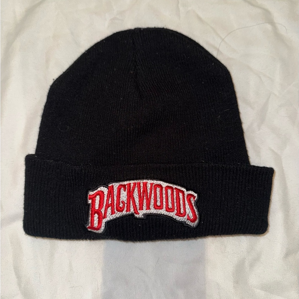 Backwoods Black Cuffed Beanie - Branded Knit Hat